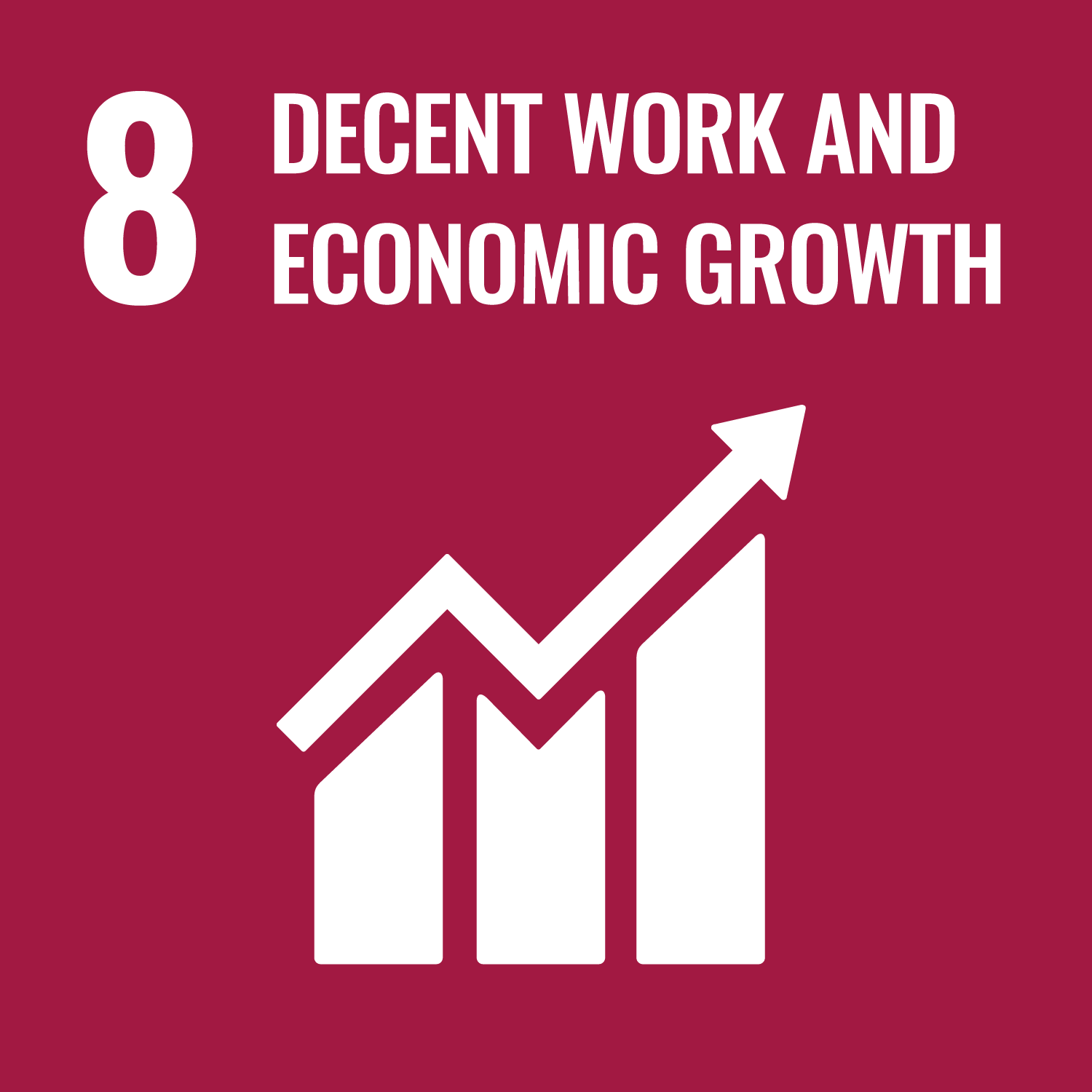 SDG 8: Decent Work and Economic Growth Graphic